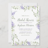 Waterverf Wisteria Bruidsdouche Uitnodiging (Voorkant)