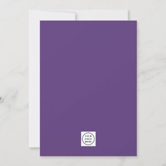 Waterverf Wisteria Corporate Logo | Bat Mitzvah Kaart (Achterkant)