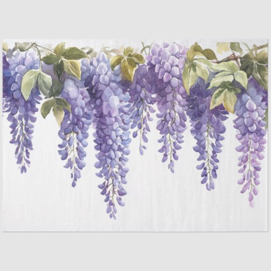 Waterverf Wisteria Decoupage Tissuepapier (Voorkant)
