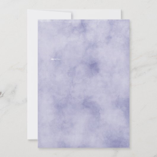 Waterverf Wisteria Drop Huwelijksuitnodiging Kaart (Achterkant)