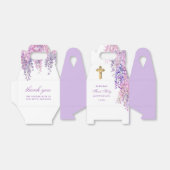 Waterverf Wisteria eerste communie tafel Bedankdoosjes (Uitgevouwen)