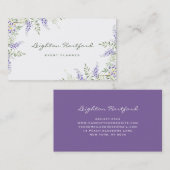 Waterverf Wisteria en Greenery Visitekaartje (Voorkant / Achterkant)