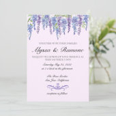 Waterverf Wisteria Floral Weddenschap Kaart (Staand voorkant)
