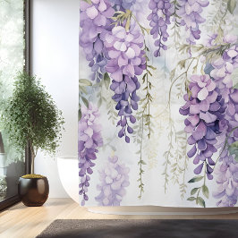 Waterverf Wisteria Fluisteringen Douchegordijn