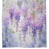 Waterverf Wisteria fluistert Douchegordijn (Voorkant)