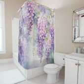 Waterverf Wisteria fluistert Douchegordijn (In situ)