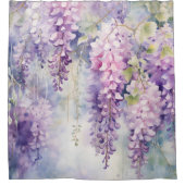 Waterverf Wisteria fluistert Douchegordijn (Voorkant)
