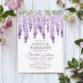 Waterverf Wisteria Forty & Fabulous Floral Chic Kaart