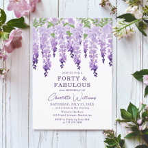 Waterverf Wisteria Forty & Fabulous Floral Chic