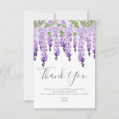 Waterverf Wisteria Foto | Bat Mitzvah Bedankkaart (Voorkant)