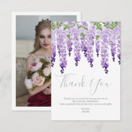 Waterverf Wisteria Foto | Bat Mitzvah Bedankkaart