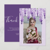 Waterverf Wisteria Foto | Bat Mitzvah Bedankkaart (Voorkant / Achterkant)