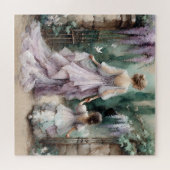 Waterverf Wisteria Garden Legpuzzel (Horizontaal)