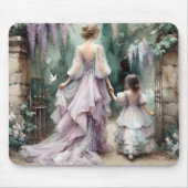 Waterverf Wisteria Garden Muismat (Voorkant)