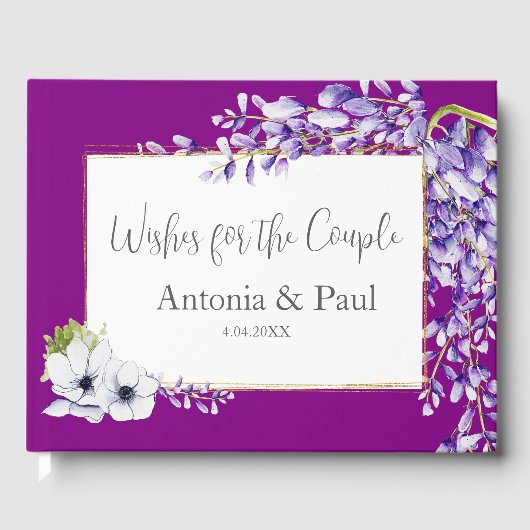 Waterverf Wisteria gastenboek (Voorkant)