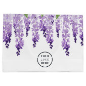 Waterverf Wisteria Gepersonaliseerde Logo | Ondern Groot Cadeauzakje (Achterkant)