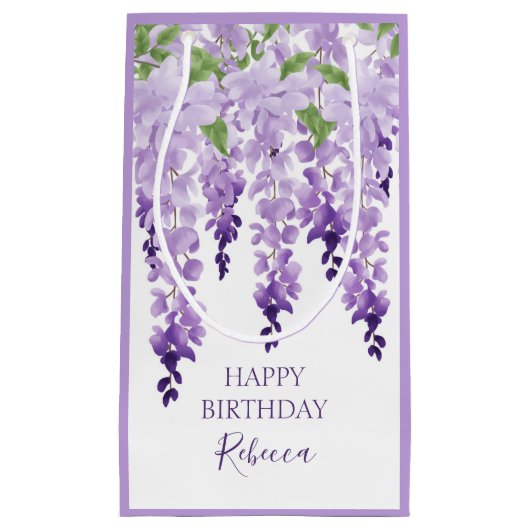 Waterverf Wisteria - Gepersonaliseerde naam | Gebo Klein Cadeauzakje (Voorkant)