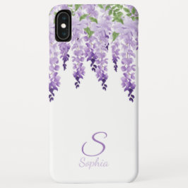 Waterverf Wisteria Gepersonaliseerde Naam Monogram Case-Mate iPhone 14 Hoesje