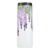 Waterverf Wisteria gepersonaliseerde naam Thermosbeker (Achterkant)