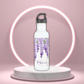 Waterverf Wisteria gepersonaliseerde naam Waterfles
