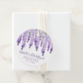 Waterverf Wisteria Hartelijk dank | Bat Mitzvah Bedankjes Labels (In situ)