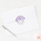 Waterverf Wisteria Hartelijk dank | Bat Mitzvah Ronde Sticker (Envelop)