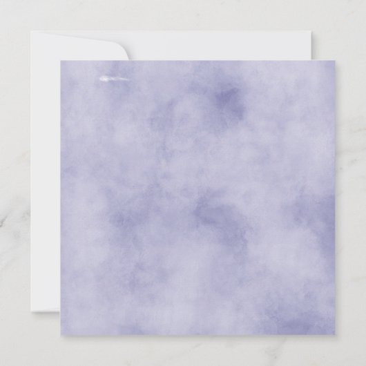 Waterverf Wisteria Huwelijksuitnodiging | Vierkant Kaart (Achterkant)