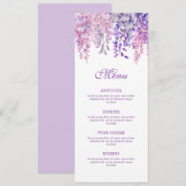 Waterverf Wisteria Klassiek Menu (Voorkant / Achterkant)