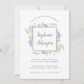 Waterverf Wisteria Lijst Bridal Shower Kaart (Voorkant)