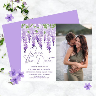 Waterverf Wisteria Lila Trouwfoto