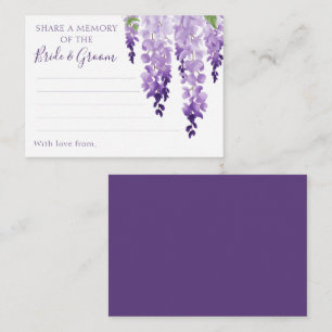 Waterverf Wisteria Paarse Lila Floral Wedding Advieskaart
