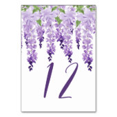 Waterverf Wisteria Persoonlijk tabelnummer Kaart (Voorkant)