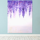Waterverf Wisteria Print (Insitu (Houten vloer))