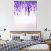 Waterverf Wisteria Print (Insitu (Slaapkamer))
