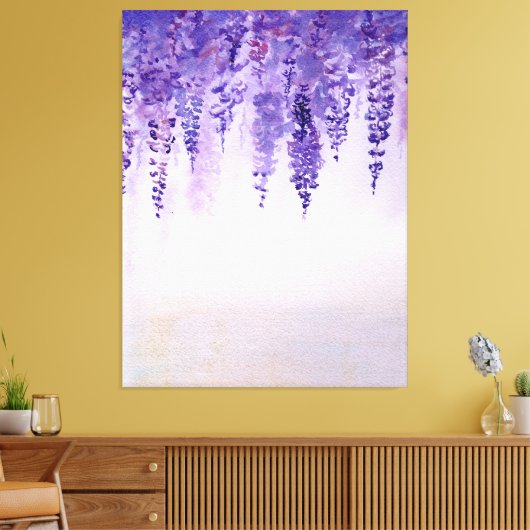 Waterverf Wisteria Print (Insitu (Woonkamer))