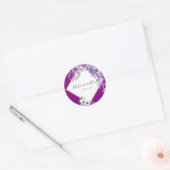 Waterverf Wisteria Ronde Sticker (Envelop)