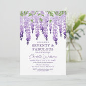 Waterverf Wisteria Seventy & Fabulous Floral Chic Kaart (Staand voorkant)