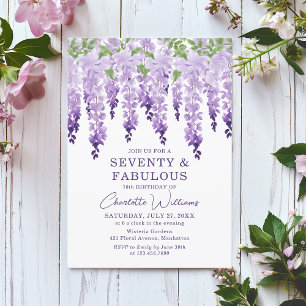 Waterverf Wisteria Seventy & Fabulous Floral Chic Kaart