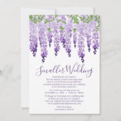 Waterverf Wisteria Smaller Wedding Change of Plan Feestdagenkaart (Voorkant)
