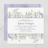 Waterverf Wisteria Vrijgezellenfeest Invite | Vier Kaart (Voorkant / Achterkant)