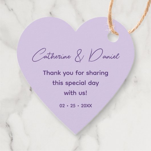 Waterverf Wisteria Wedding Love and Bedankt Script Bedankjes Labels (Achterkant)