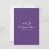 Waterverf Wisteria Wedding Meal Choice RSVP Kaartje (Achterkant)