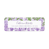 Waterverf Wisteria Wedding Return-adres Etiket (Voorkant)