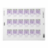 Waterverf Wisteria Wedding Return-adres Etiket (Full Sheet)