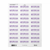 Waterverf Wisteria Wedding Return-adres Etiket (Full Sheet)