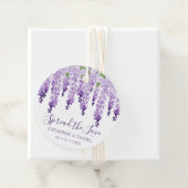 Waterverf Wisteria Wedding Spread The Love Script Bedankjes Labels (In situ)