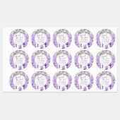 Waterverf Wisteria Wedding Spread The Love Script Labels (Vel)