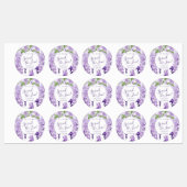 Waterverf Wisteria Wedding Spread The Love Script Labels (Vel)