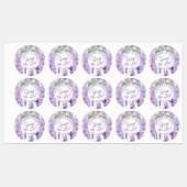 Waterverf Wisteria Wedding Spread The Love Script Labels (Vel)