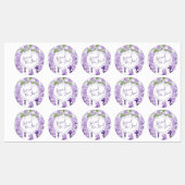 Waterverf Wisteria Wedding Spread The Love Script Labels (Vel)